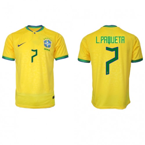 Brasil Lucas Paqueta #7 Hjemmedrakt VM 2022 Kortermet Brasil Lucas Paqueta #7 Hjemmedrakt VM 2022 Kortermet